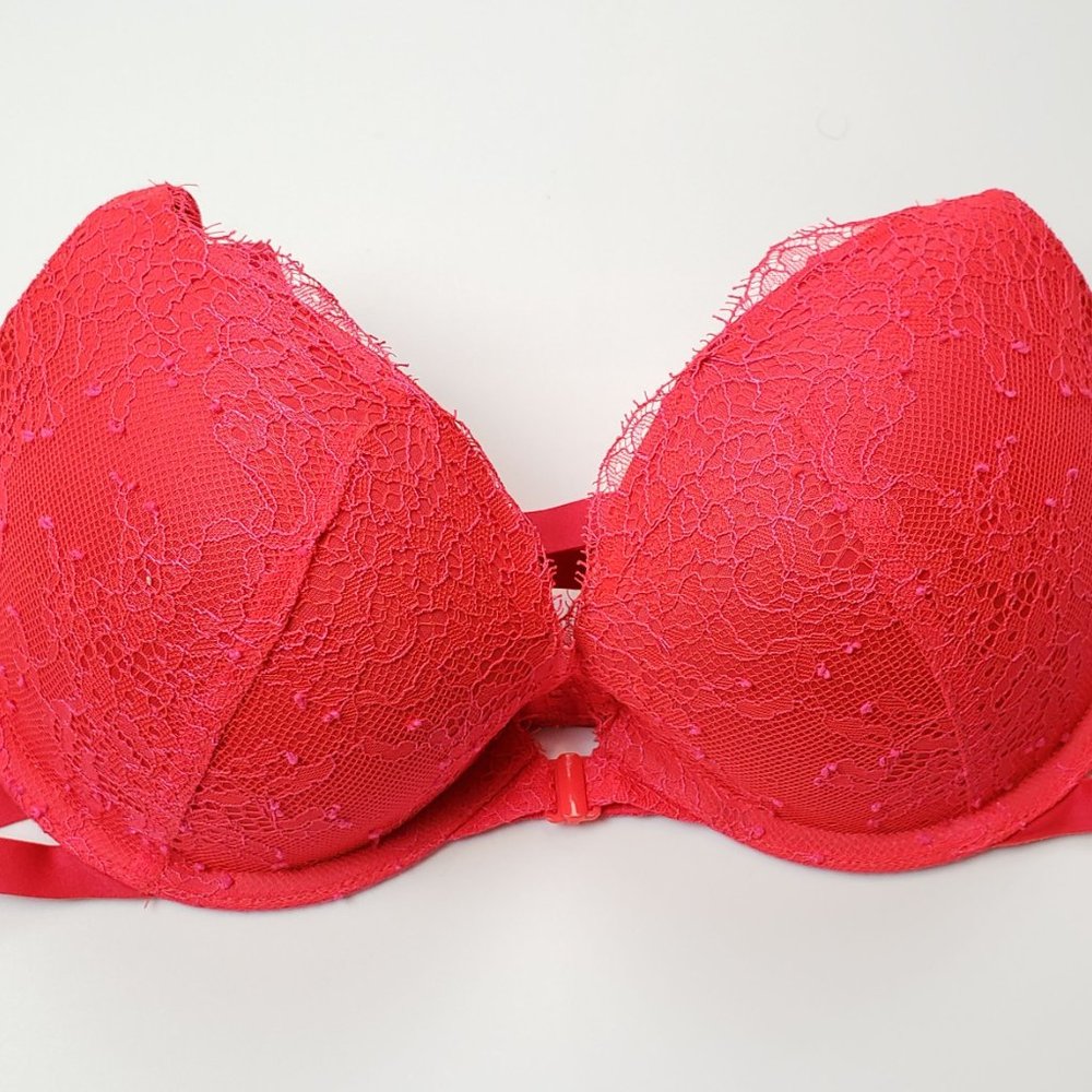 32D VS Very Sexy Push Up Racerback Red Bra
